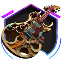 Swirl Guitar Badge
